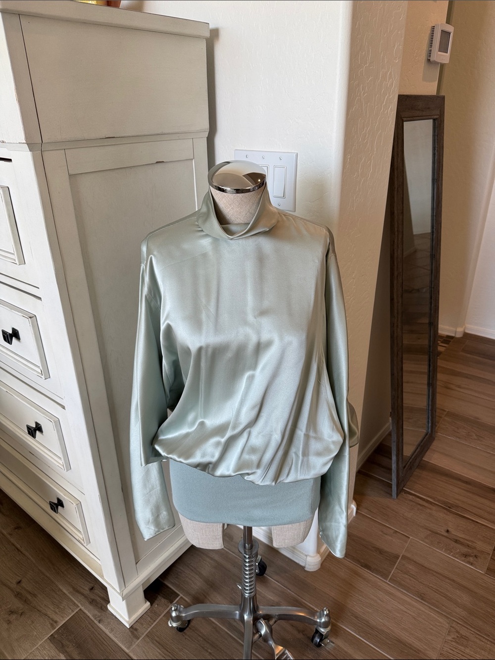 Vintage Peggy Jennings 2 pc silk cashmere blouse and skirt set